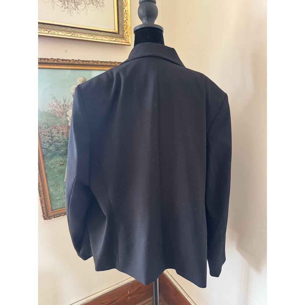Calvin Klein Black Stretch Blazer Women’s 18W Career Work Jacket CBK - Picture 2 of 8